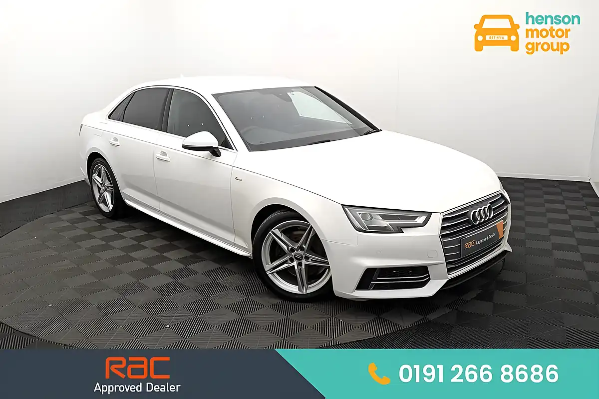 Used 2018 Audi A4 S Line White - Front View