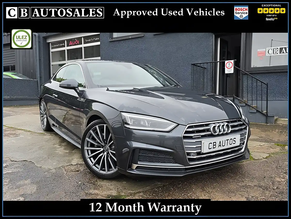 Used 2018 Audi A5 S Line Grey - Front View