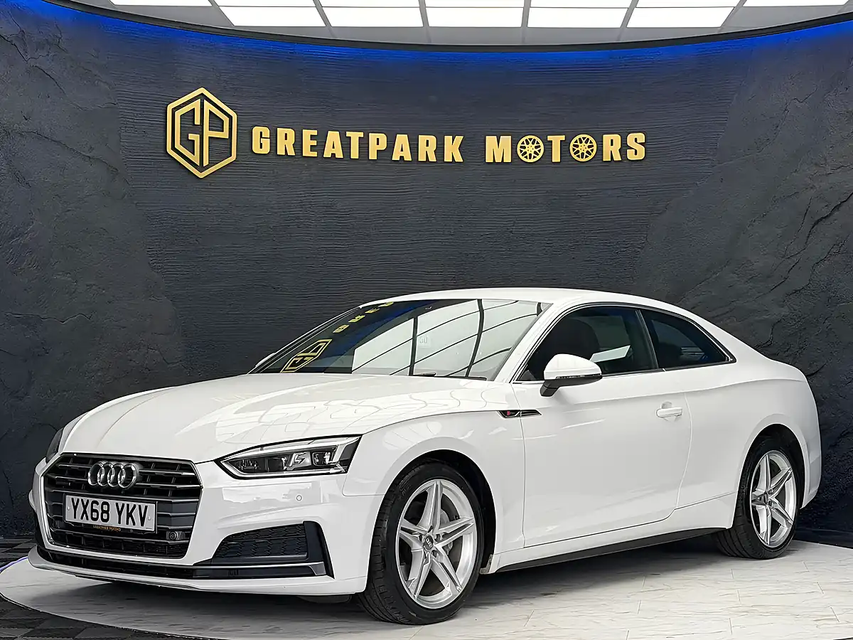 Used 2018 Audi A5 S Line White - Front View