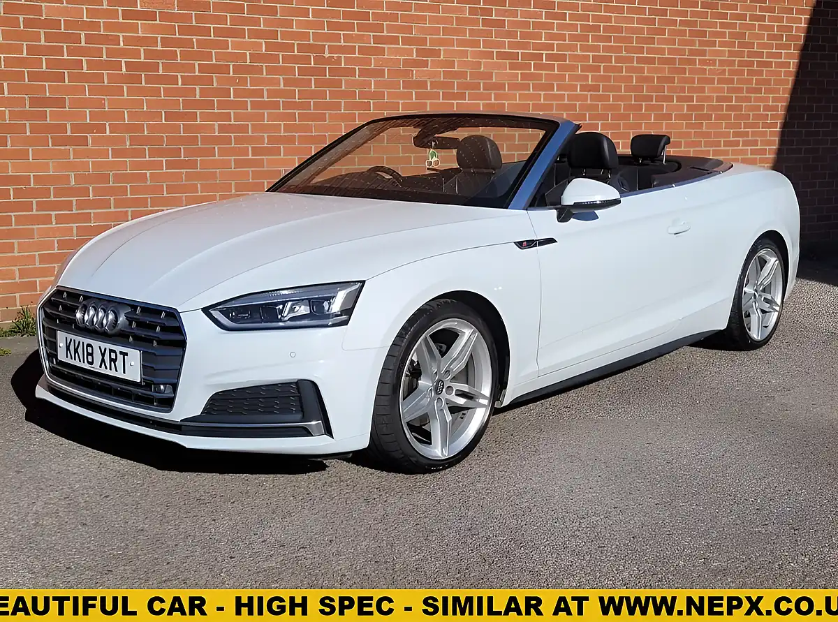 Used 2018 Audi A5 S Line White - Front View