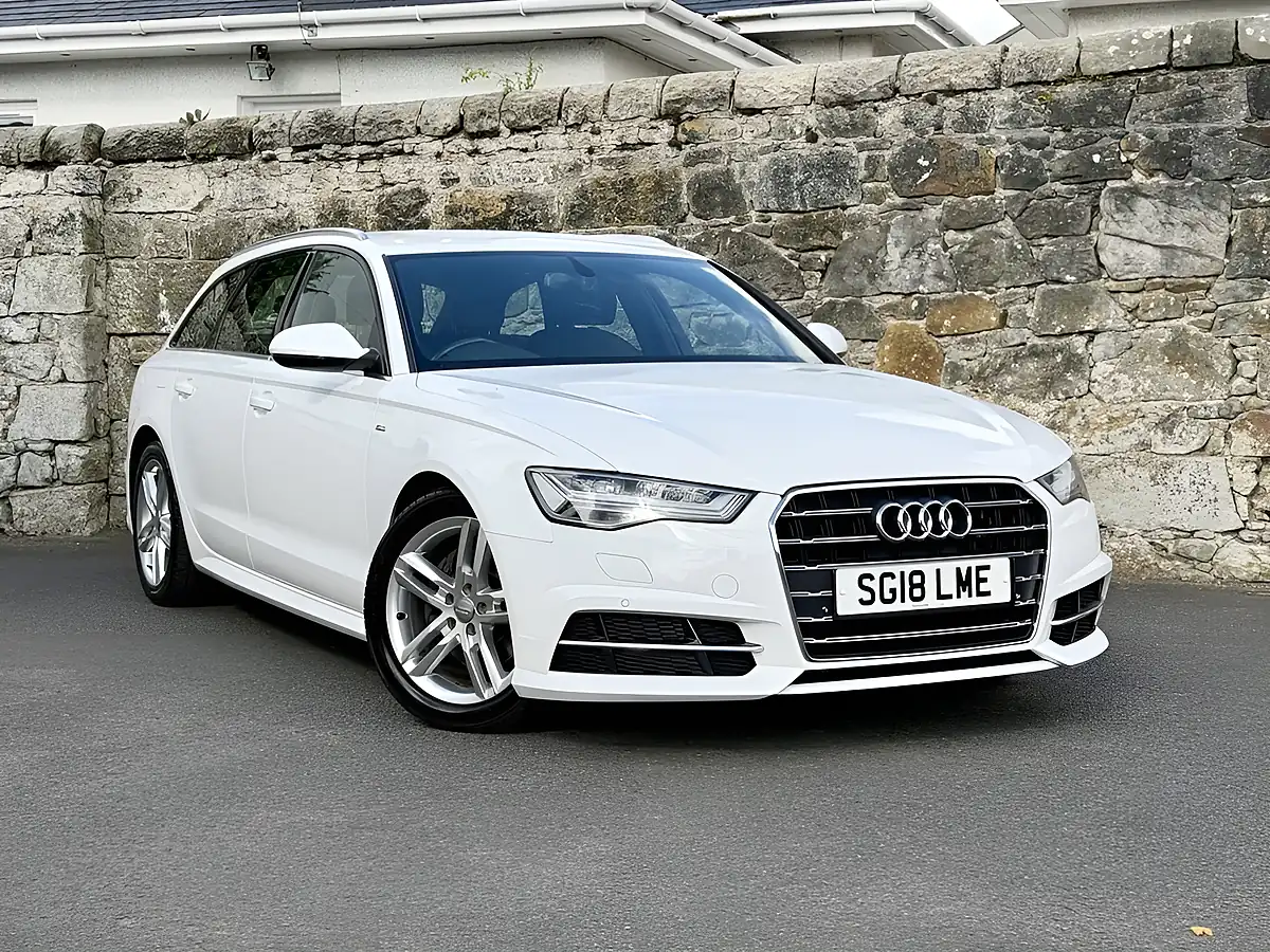 Used 2018 Audi A6 Avant S Line White - Front View