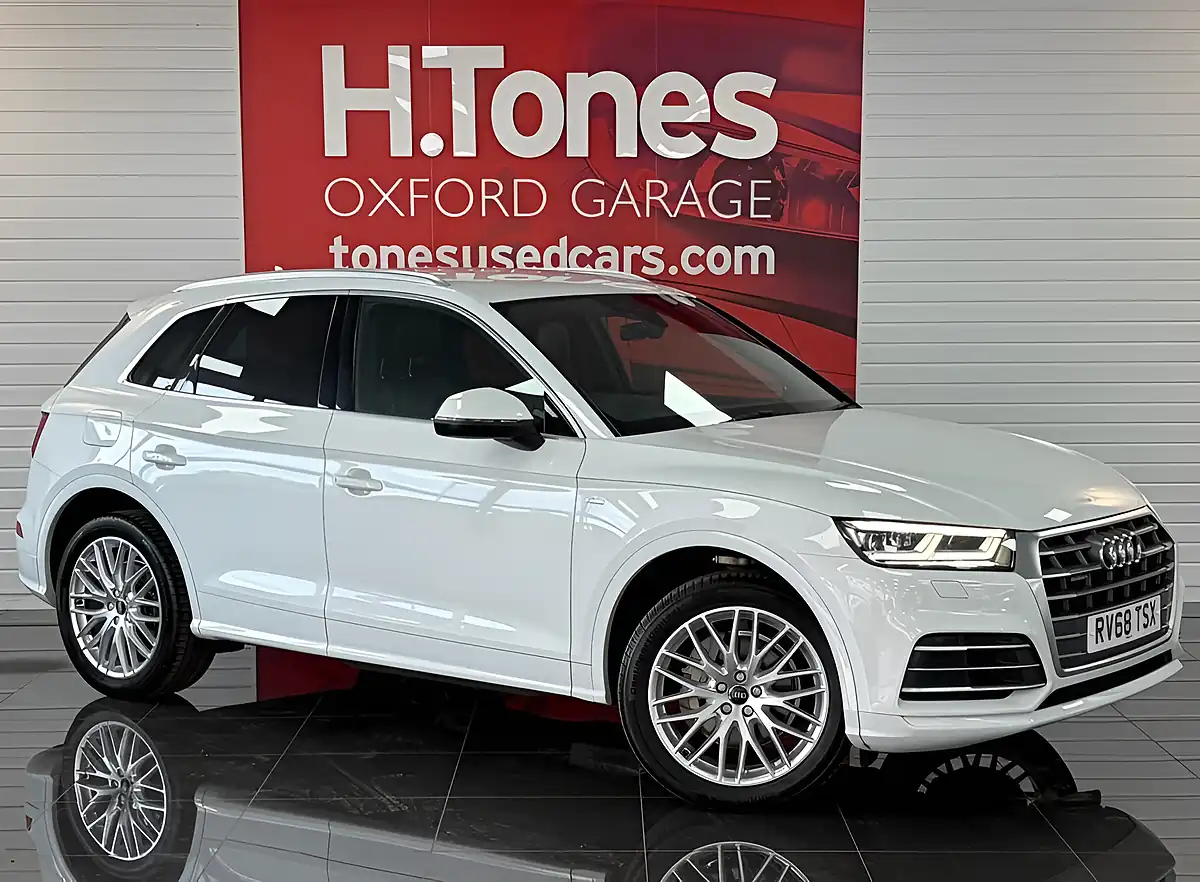 Used 2018 Audi Q5 S Line White - Front View