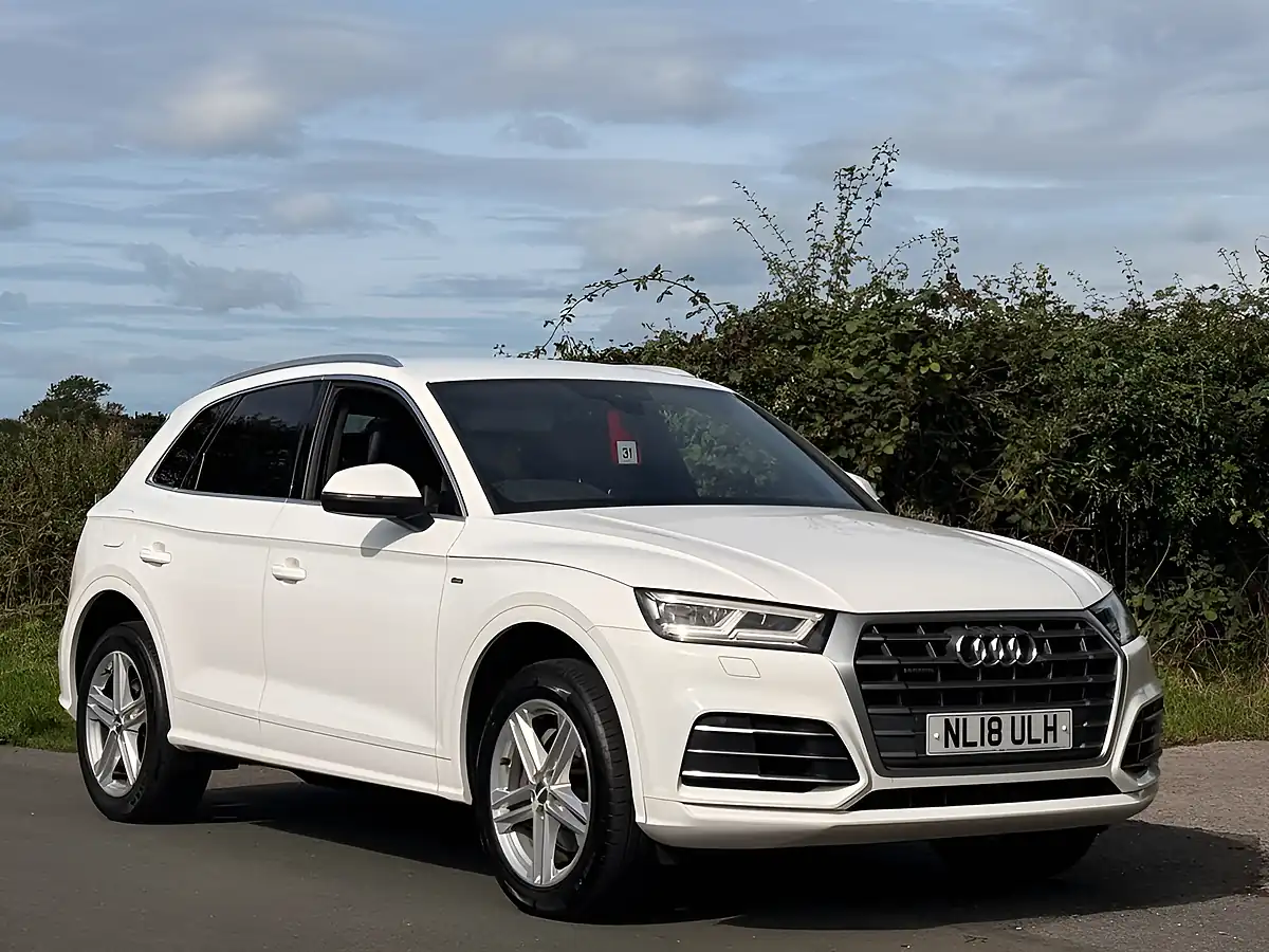 Used 2018 Audi Q5 S Line White - Front View