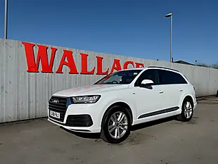 Used 2018 Audi Q7 S Line White - Interior and Exterior details 7