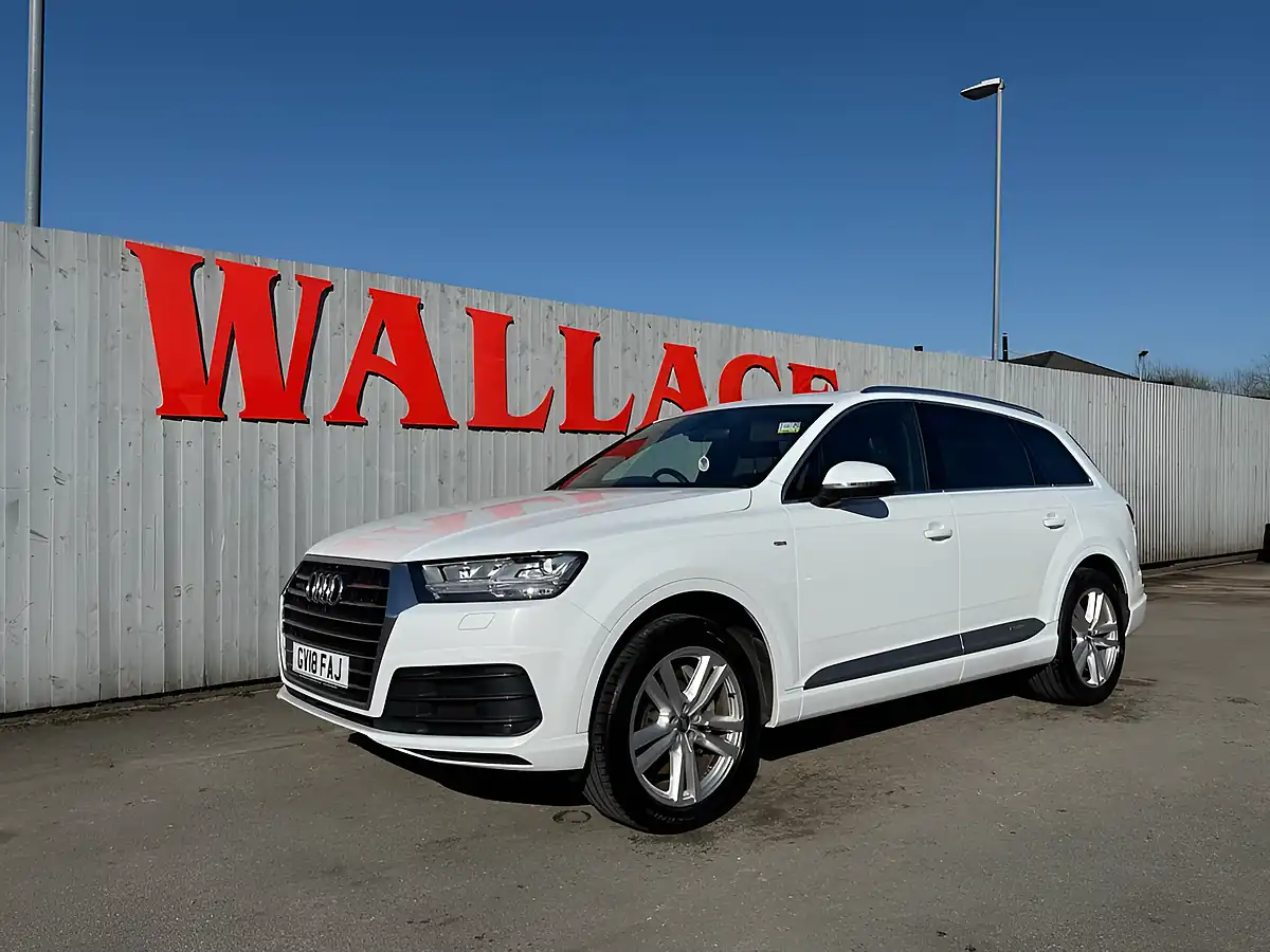 Used 2018 Audi Q7 S Line White - Interior and Exterior details 7