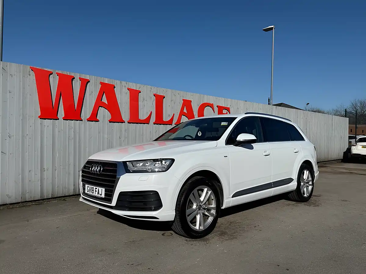 Used 2018 Audi Q7 S Line White - Interior and Exterior details 8