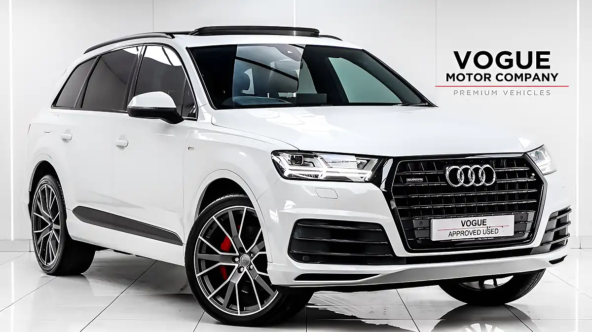 Used 2018 Audi Q7 S Line White - Front View