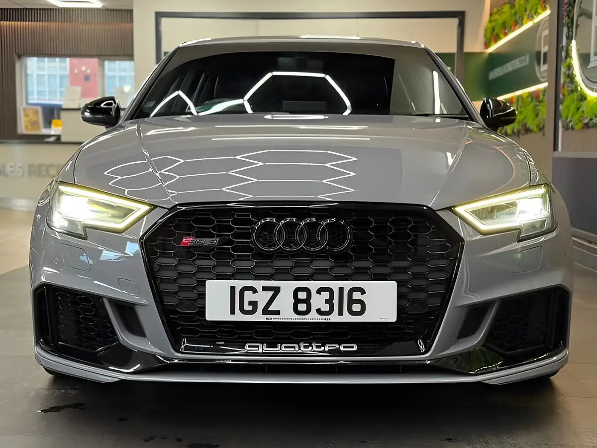 Used 2018 Audi RS3 Nardo Grey Grey - Interior and Exterior details 6