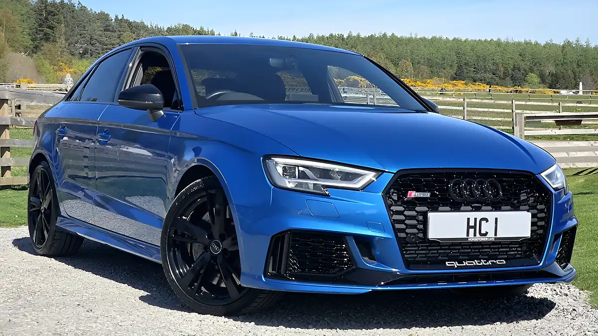 Used 2018 Audi RS3 Saloon Blue - Front View