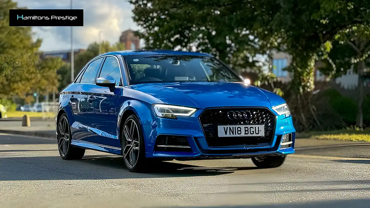 Used 2018 Audi S3 Blue - Front View