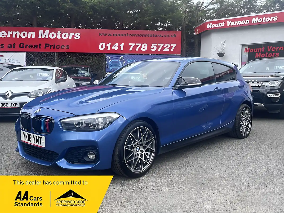 Used 2018 BMW 1 Series M Sport Shadow Edition Blue - Front View