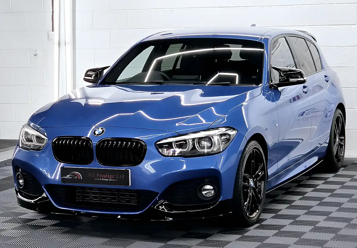 Used 2018 BMW 1 Series M Sport Shadow Edition Estoril Blue - Interior and Exterior details 3