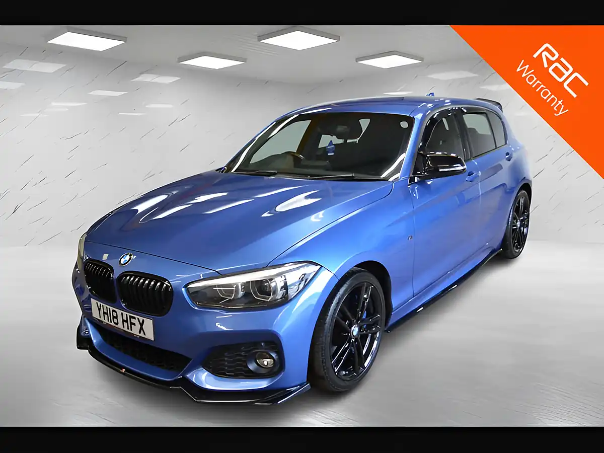 Used 2018 BMW 1 Series M Sport Shadow Edition Estoril Blue - Front View