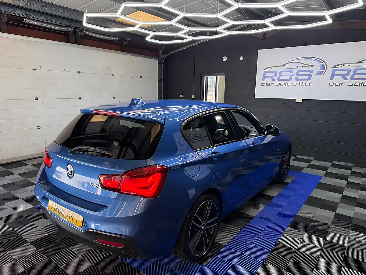 Used 2018 BMW 1 Series M Sport Shadow Edition Estoril Blue - Interior and Exterior details 16