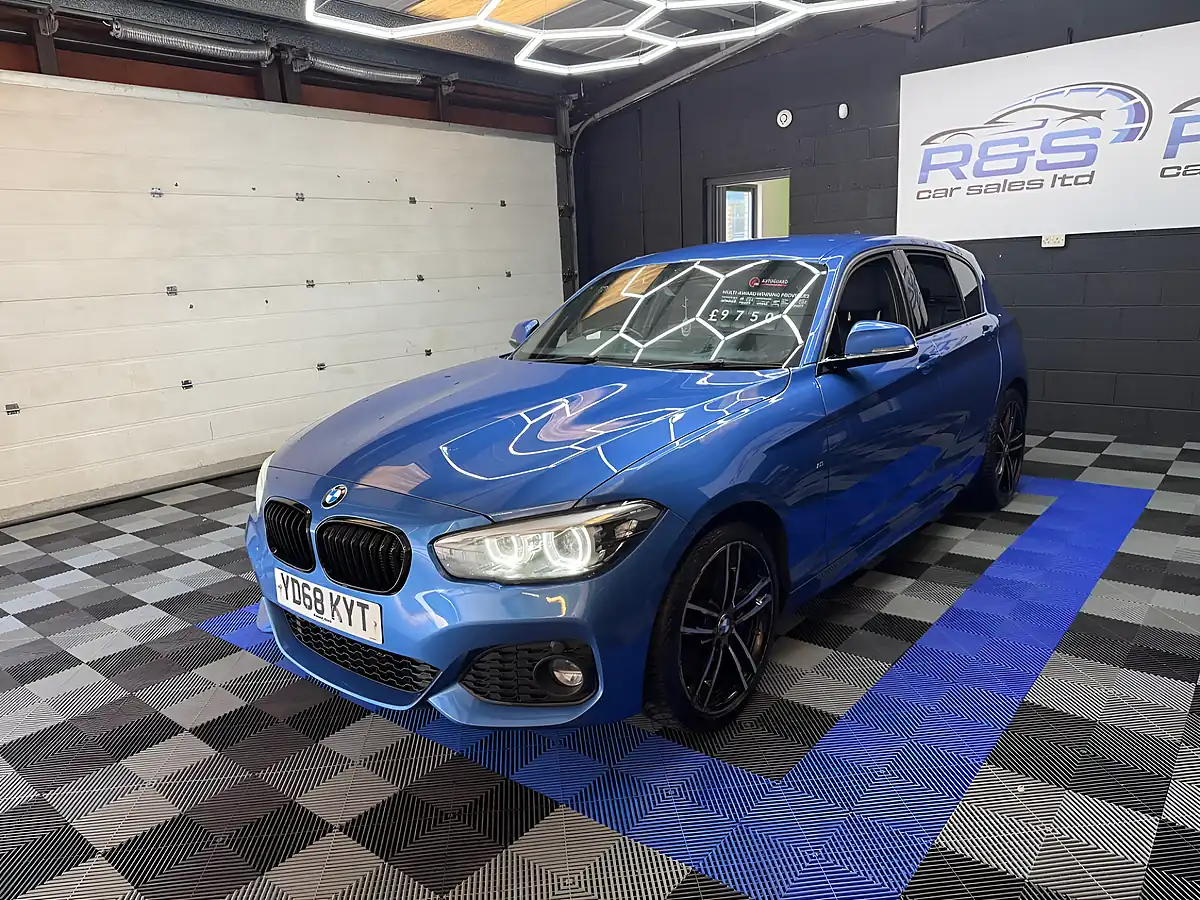 Used 2018 BMW 1 Series M Sport Shadow Edition Estoril Blue - Interior and Exterior details 2