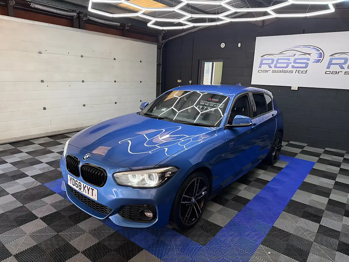 Used 2018 BMW 1 Series M Sport Shadow Edition Estoril Blue - Interior and Exterior details 3