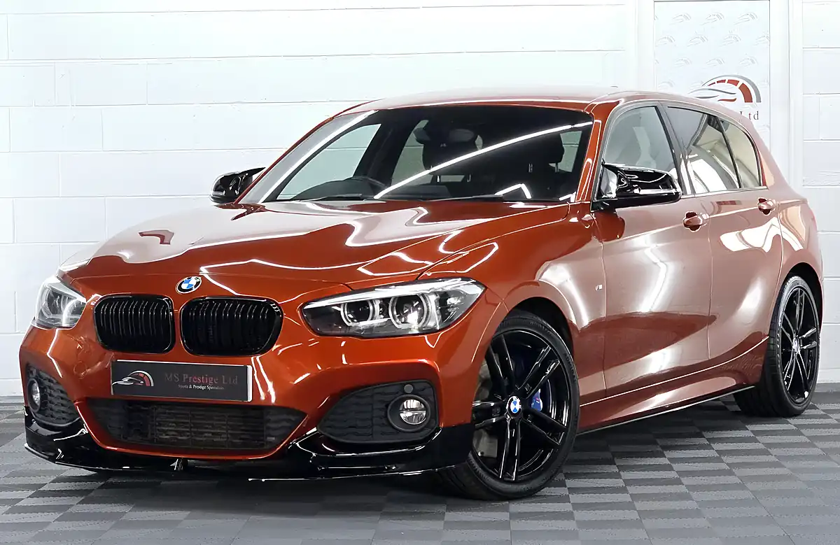 Used 2018 BMW 1 Series M Sport Shadow Edition Sunset Orange - Front View