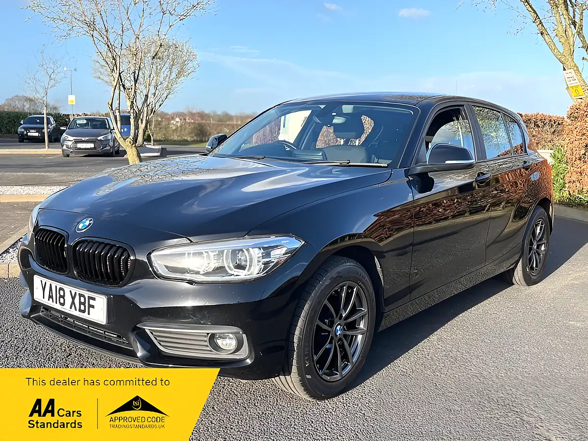 Used 2018 BMW 1 Series Se Business Jet Black - Front View