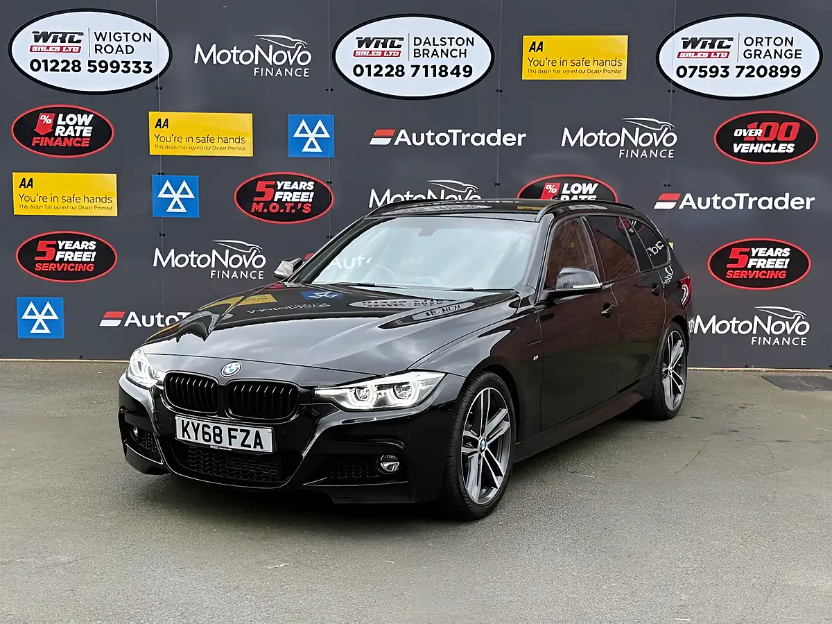 Used 2018 BMW 3 Series M Sport Shadow Edition Black - Front View
