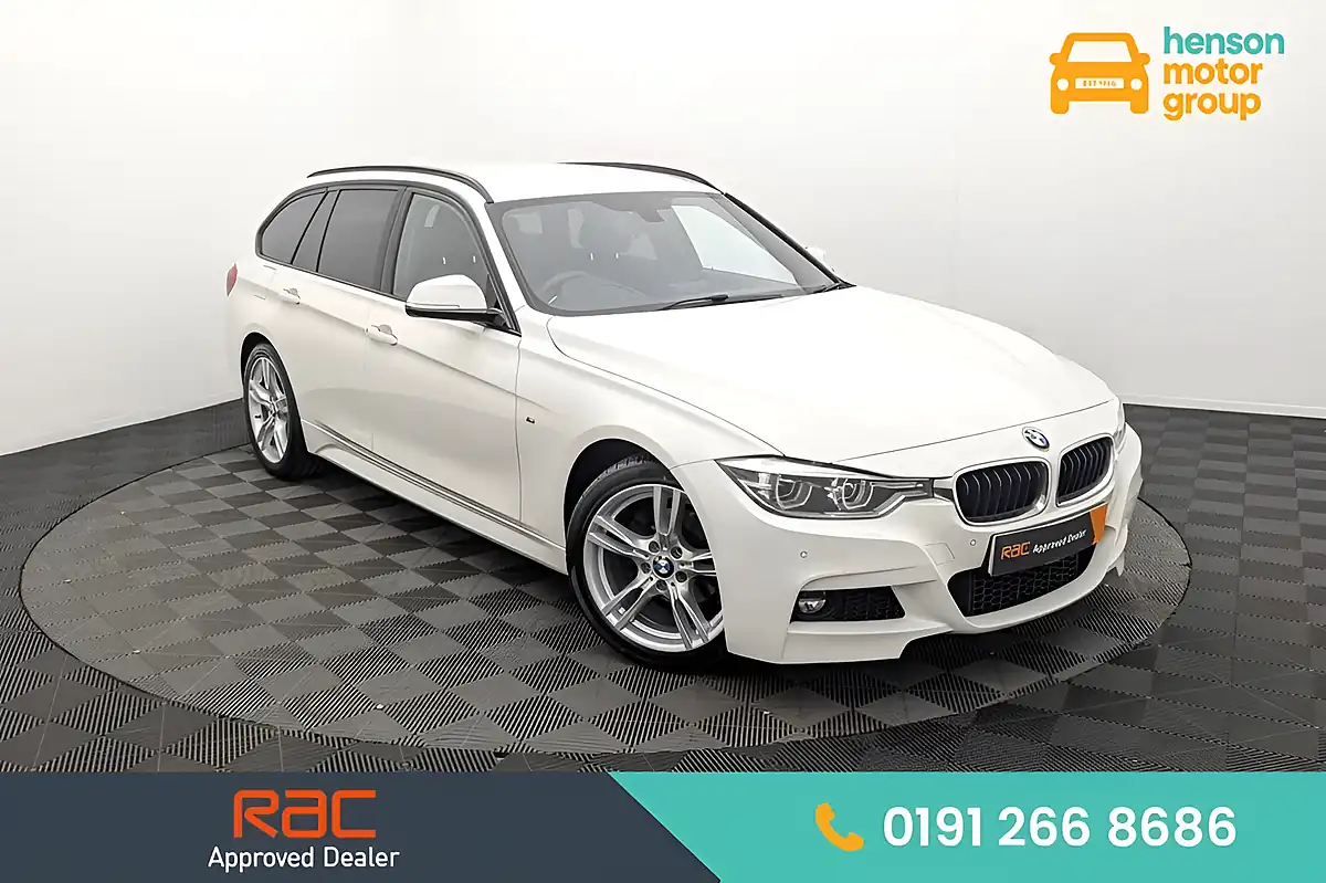 Used 2018 BMW 3 Series M Sport Touring White - Front View