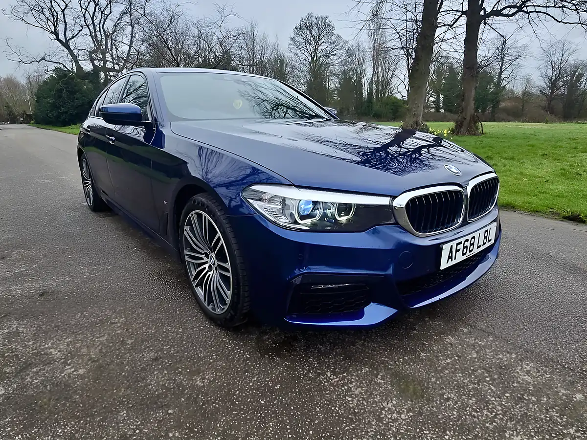 Used 2018 BMW 5 Series M Sport Mediterranean Blue - Front View