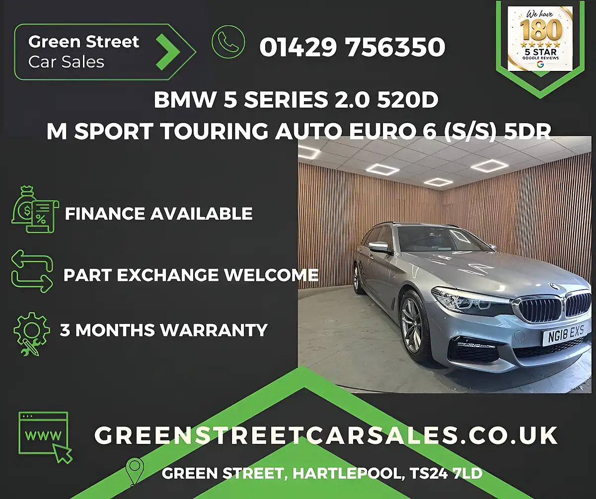 Used 2018 BMW 5 Series M Sport Touring Blue - Interior and Exterior details 2