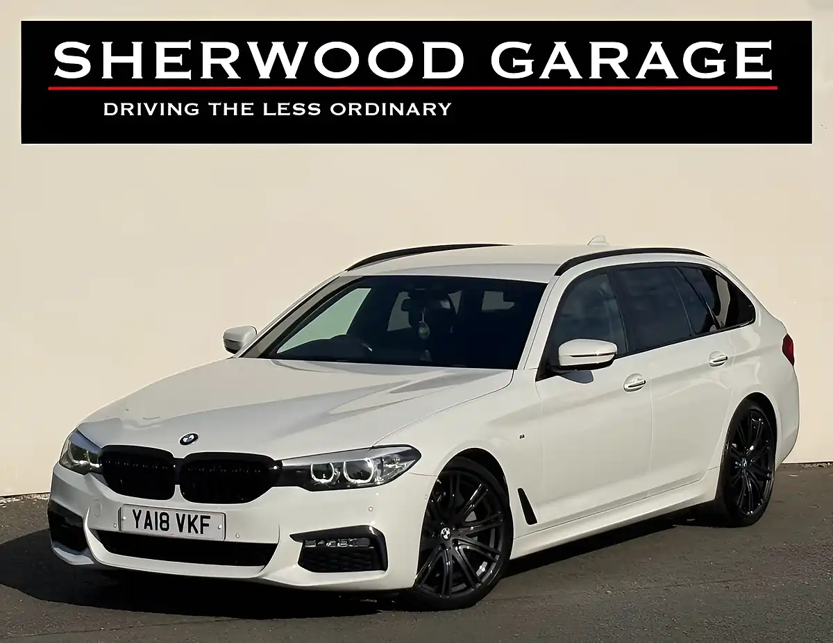 Used 2018 BMW 5 Series M Sport Touring White - Front View