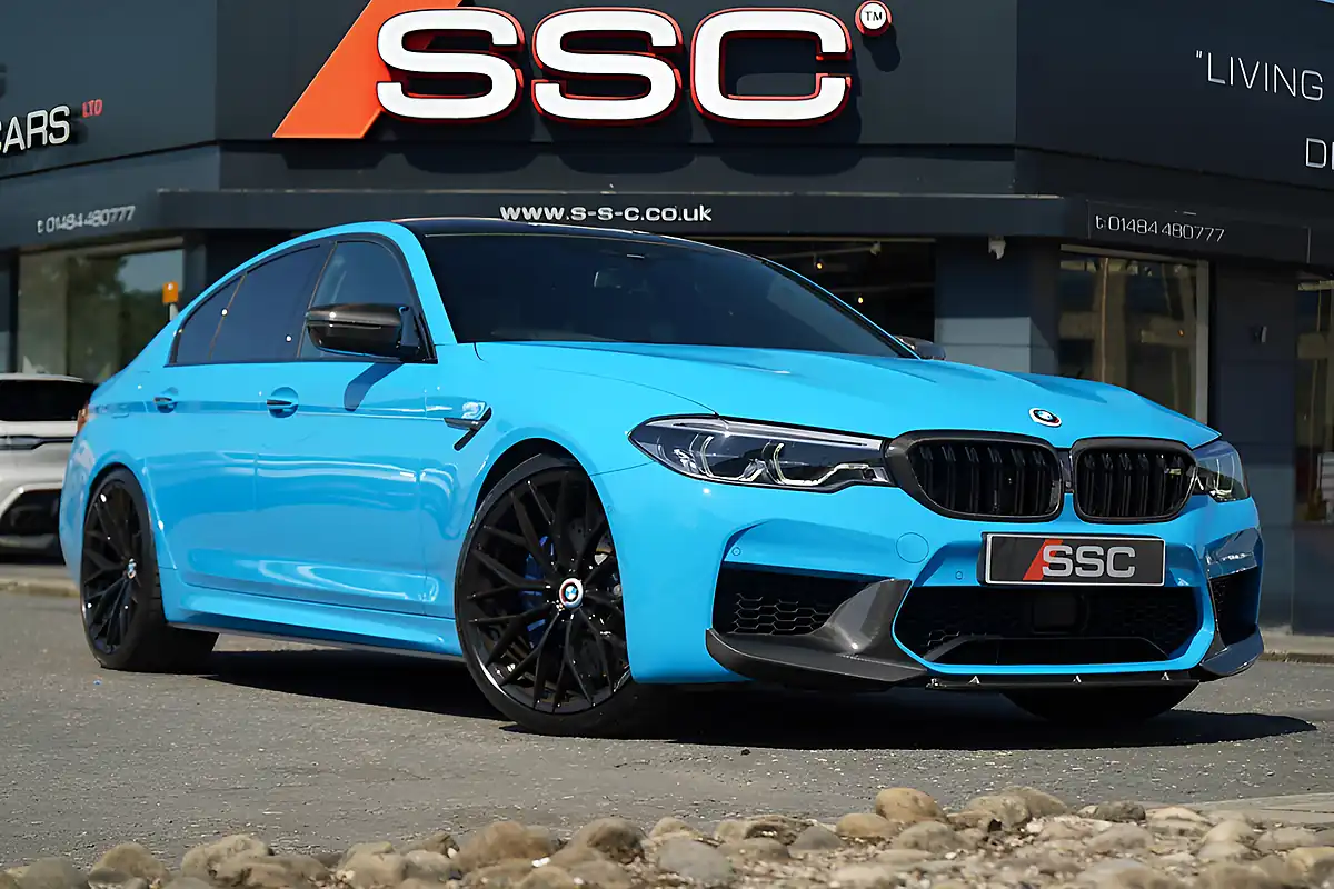 Used 2018 BMW M5 Marina Bay Blue - Front View