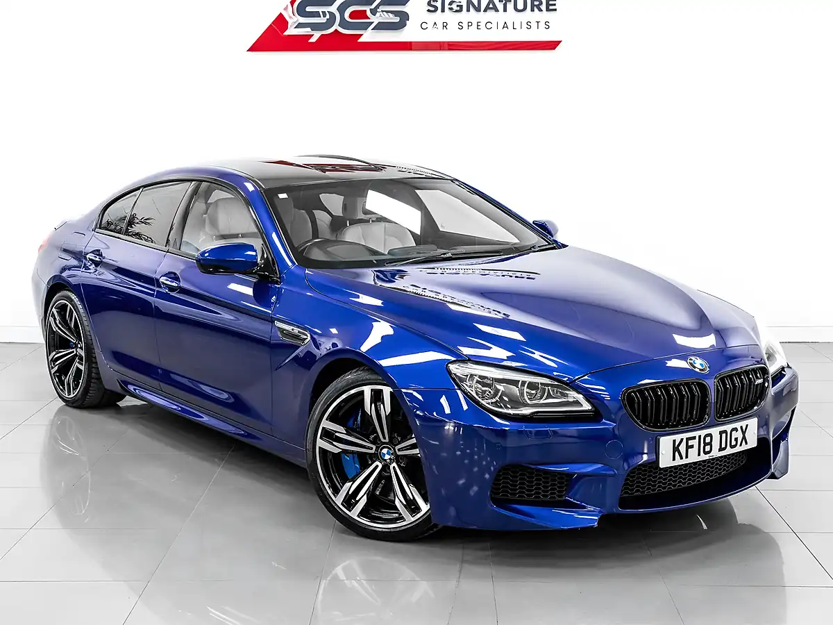 Used 2018 BMW M6 Gran Coupe San Marino Blue Metallic - Interior and Exterior details 9