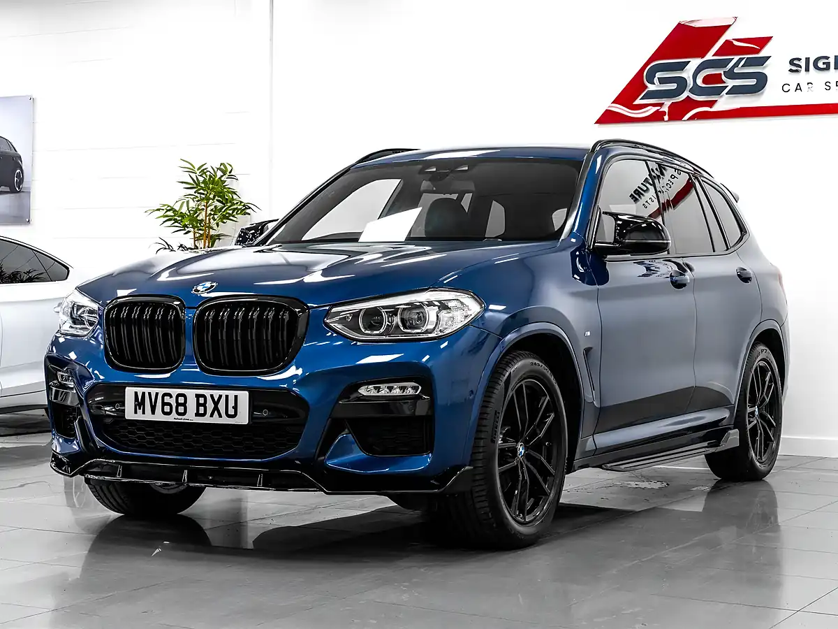Used 2018 BMW X3 M Sport Blue - Interior and Exterior details 2