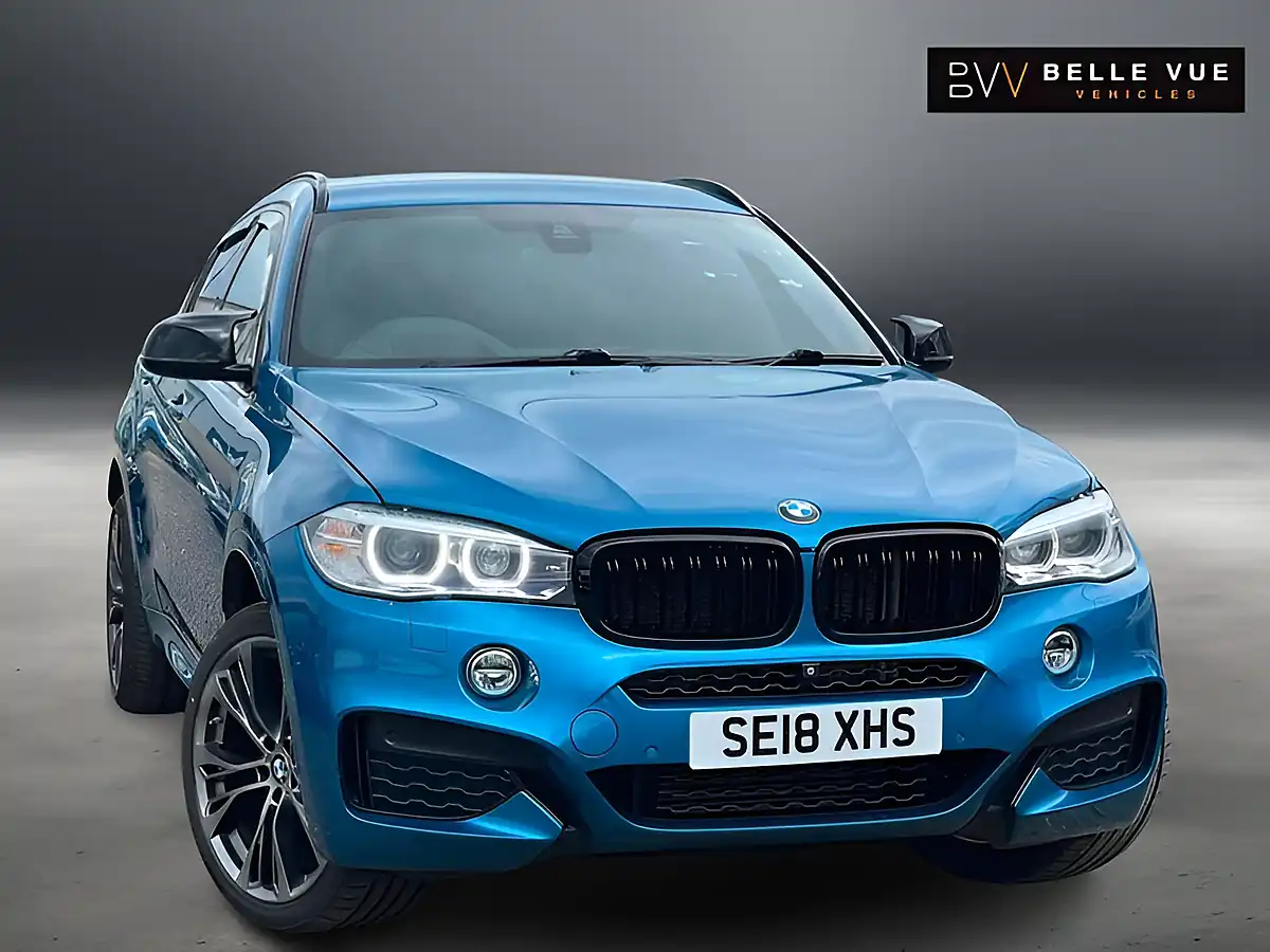 Used 2018 BMW X6 M Sport Edition Long Beach Blue - Front View