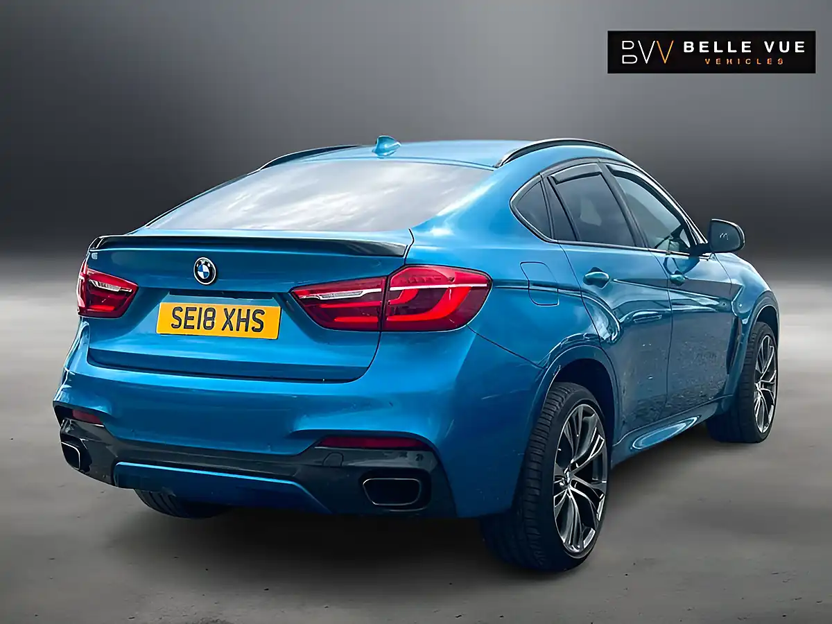 Used 2018 BMW X6 M Sport Edition Long Beach Blue - Interior and Exterior details 4