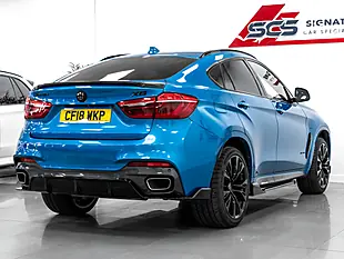Used 2018 BMW X6 M Sport Edition Long Beach Blue - Interior and Exterior details 5