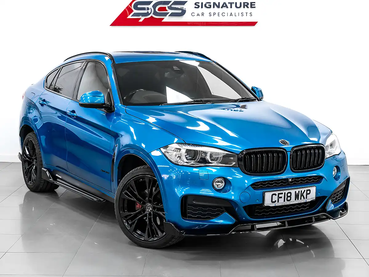 Used 2018 BMW X6 M Sport Edition Long Beach Blue - Interior and Exterior details 8