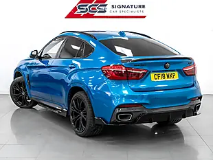 Used 2018 BMW X6 M Sport Edition Long Beach Blue - Interior and Exterior details 9