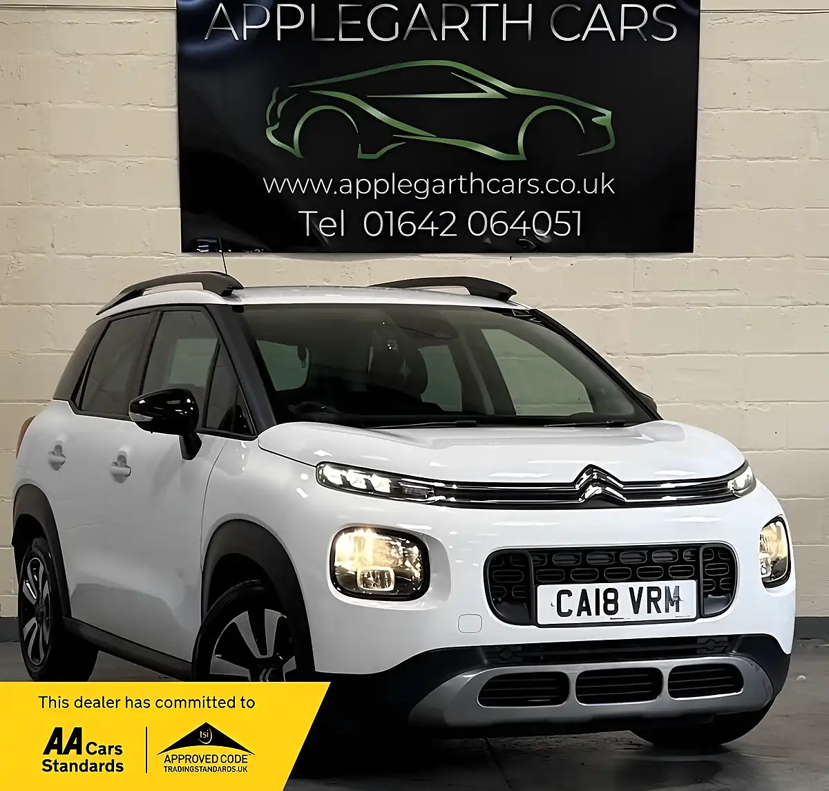 Used 2018 Citroen C3 Aircross Flair White - Front View