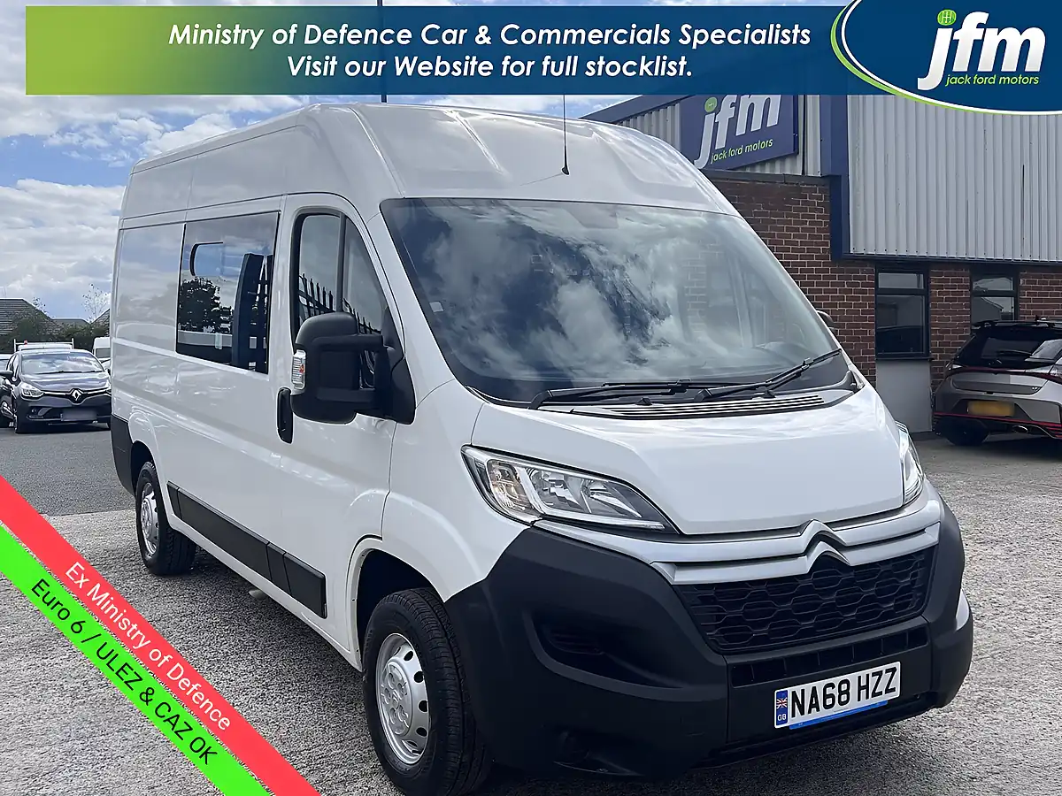 Used 2018 Citroen Relay Enterprise L2H2 Crew Cab White - Front View