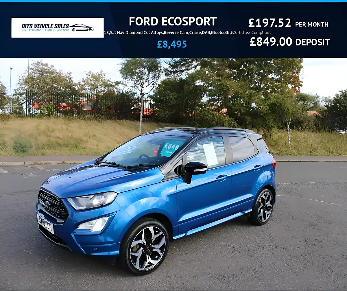 Used 2018 Ford Ecosport ST-Line Blue - Front View