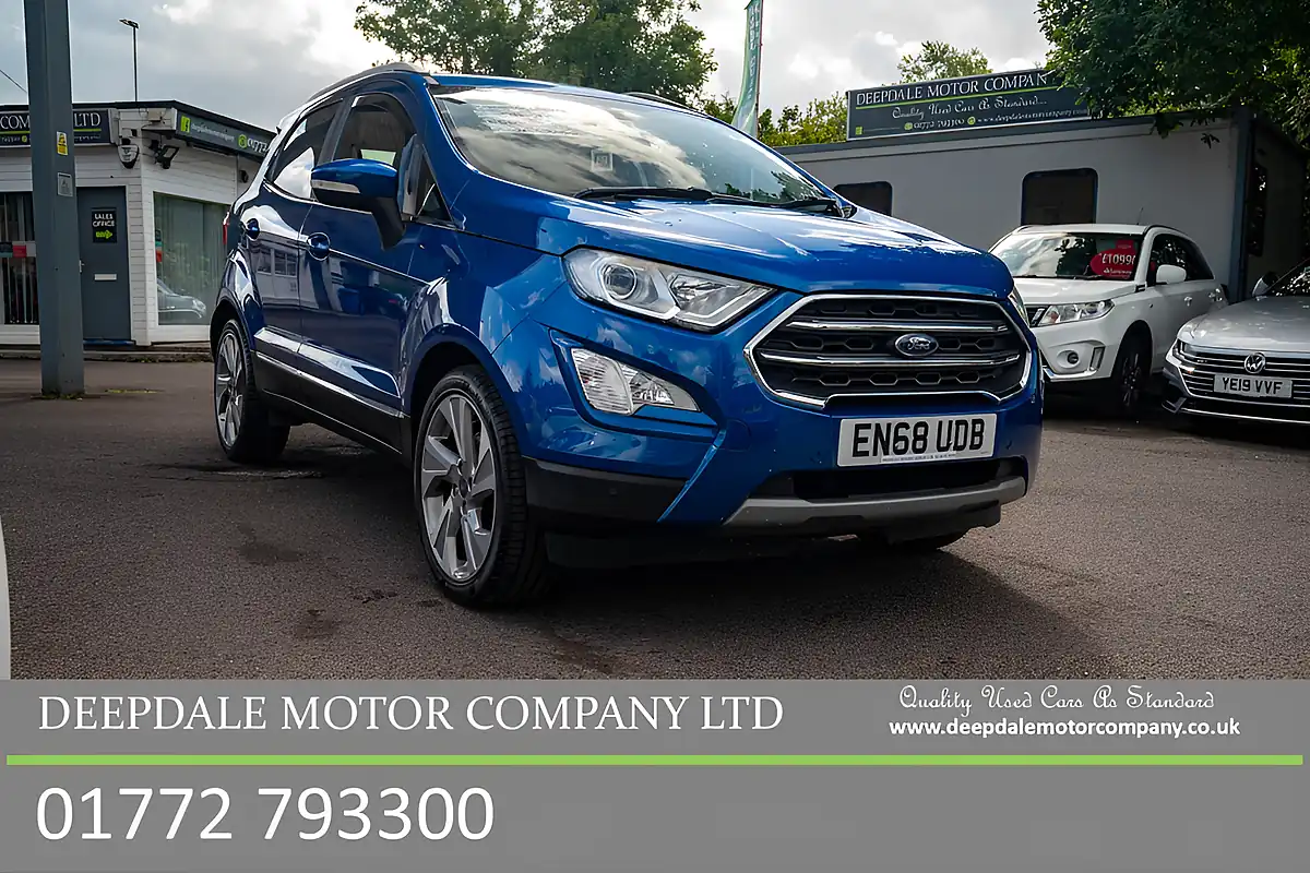 Used 2018 Ford Ecosport Titanium Lightning Blue - Front View