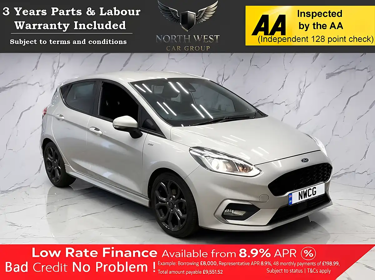 Used 2018 Ford Fiesta ST-Line Silver - Front View