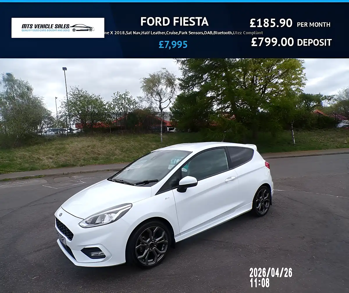 Used 2018 Ford Fiesta ST-Line X White - Front View