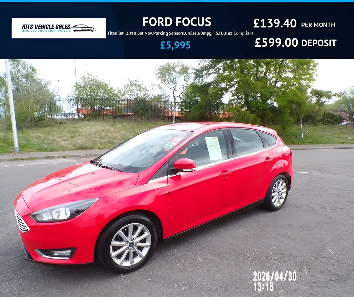 Used 2018 Ford Focus Titanium Red - Front View