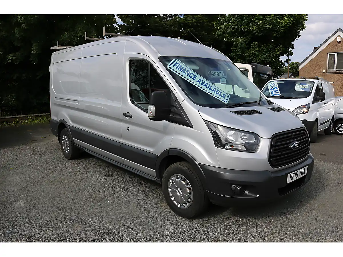 Used 2018 Ford Transit 350 L3 H2 P/V Drw Silver - Front View