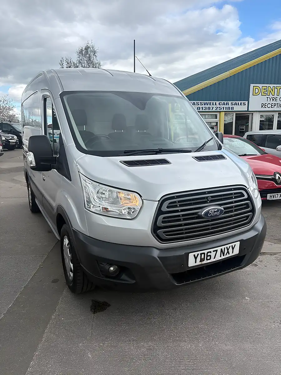 Used 2018 Ford Transit 350 Panel Van L2 H2 Silver - Front View