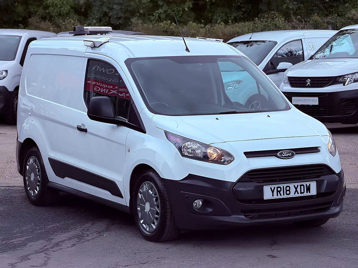 Used 2018 Ford Transit Connect 220 Panel Van White - Front View