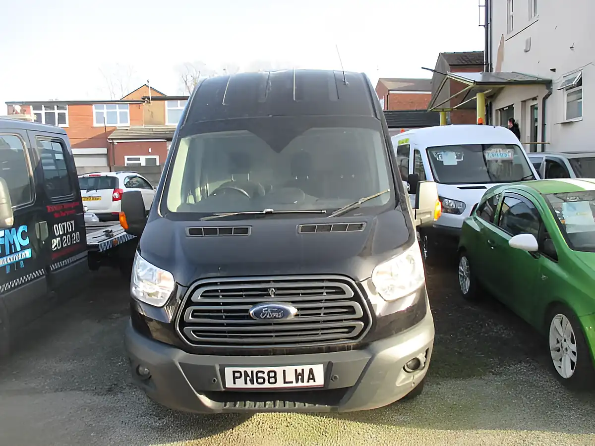 Used 2018 Ford Transit Panel Van 350 L4 Black - Front View