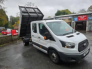 Used 2018 Ford Transit Tipper Crew Van White - Interior and Exterior details 16