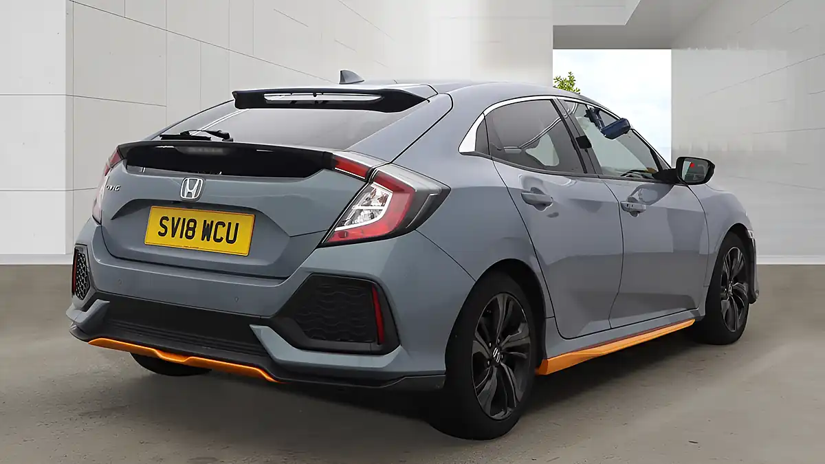 Used 2018 Honda Civic Ex Grey - Interior and Exterior details 4