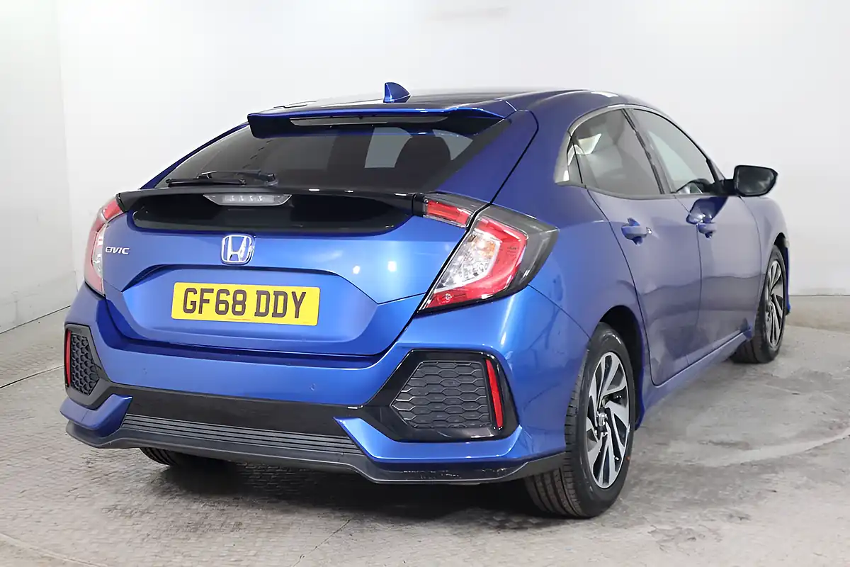 Used 2018 Honda Civic Se Blue - Interior and Exterior details 4