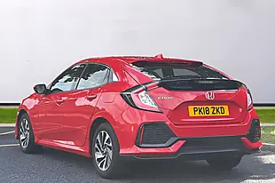 Used 2018 Honda Civic Se Red - Interior and Exterior details 5